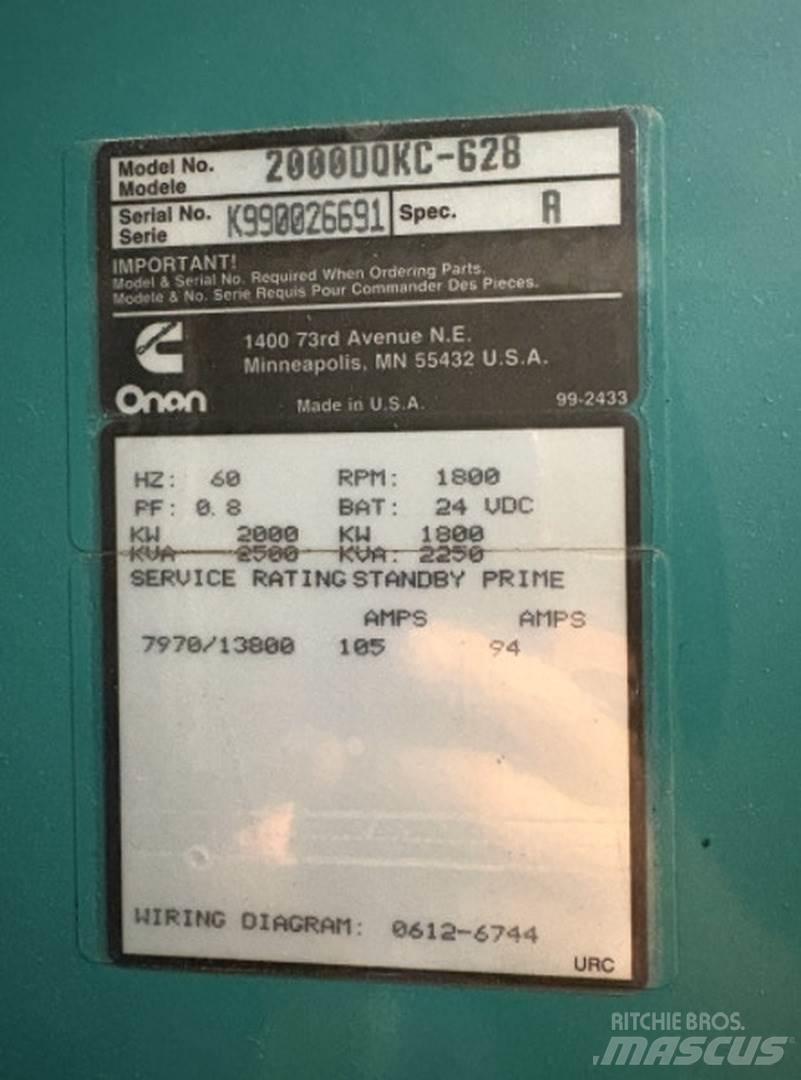 Cummins 2000DQKC-628 Generadores diesel