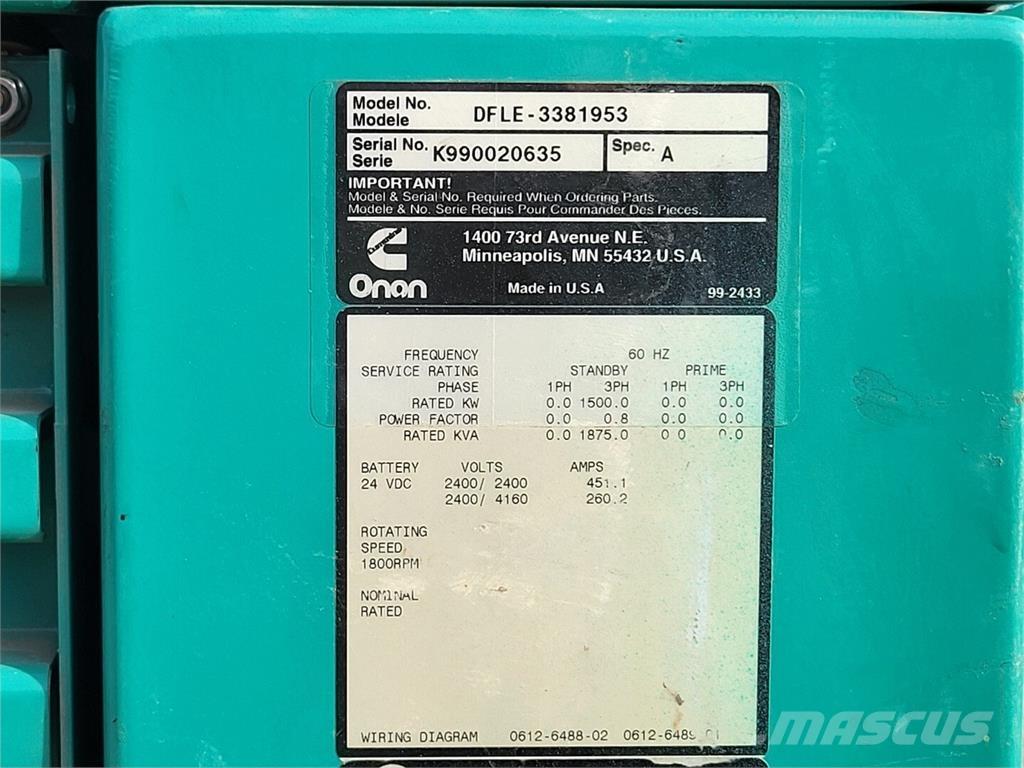 Cummins KTA50-G9 Generadores diesel