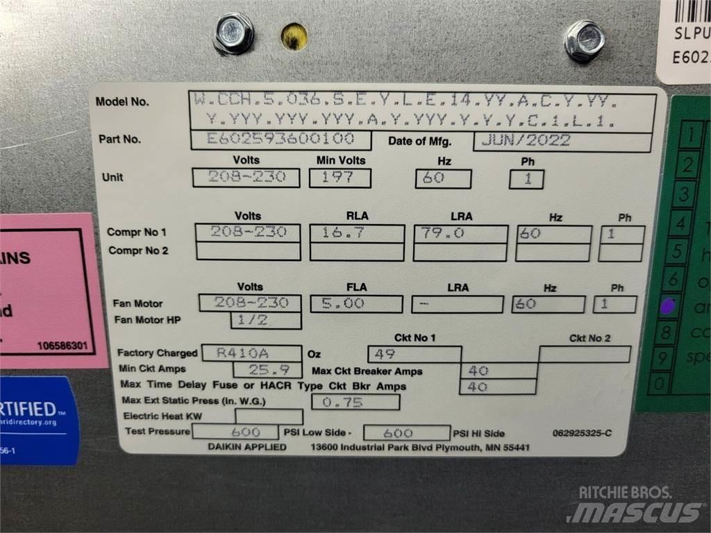  DAIKIN Enfinity 036 Equipos de fundido