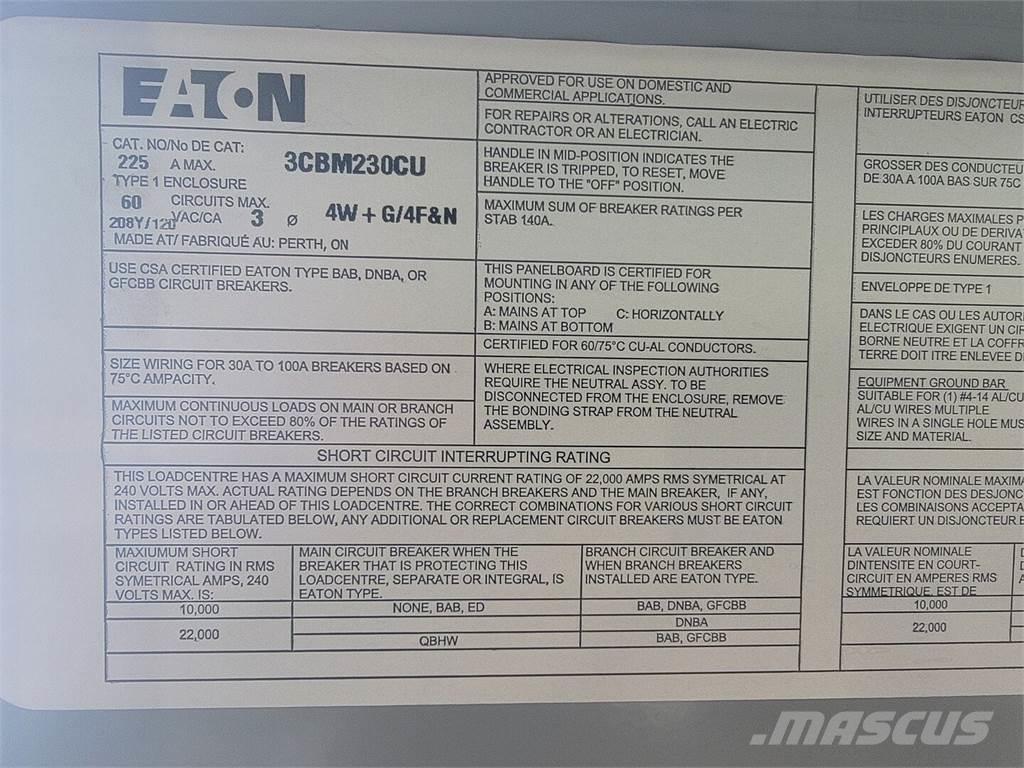 Eaton 3CBM230CU Construcción - Otros