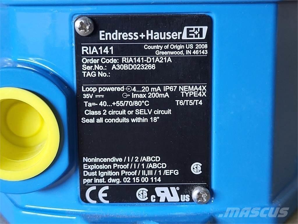  ENDRESS+HAUSER RIA141 Construcción - Otros
