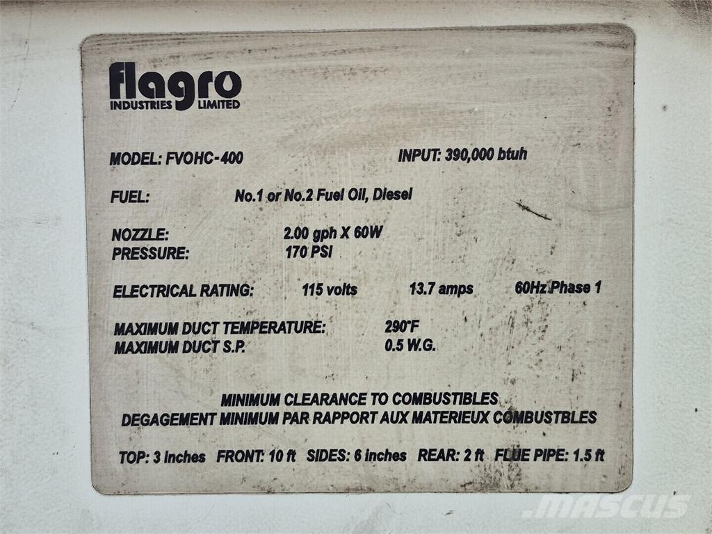Flagro FVOHC-400 Equipos de fundido