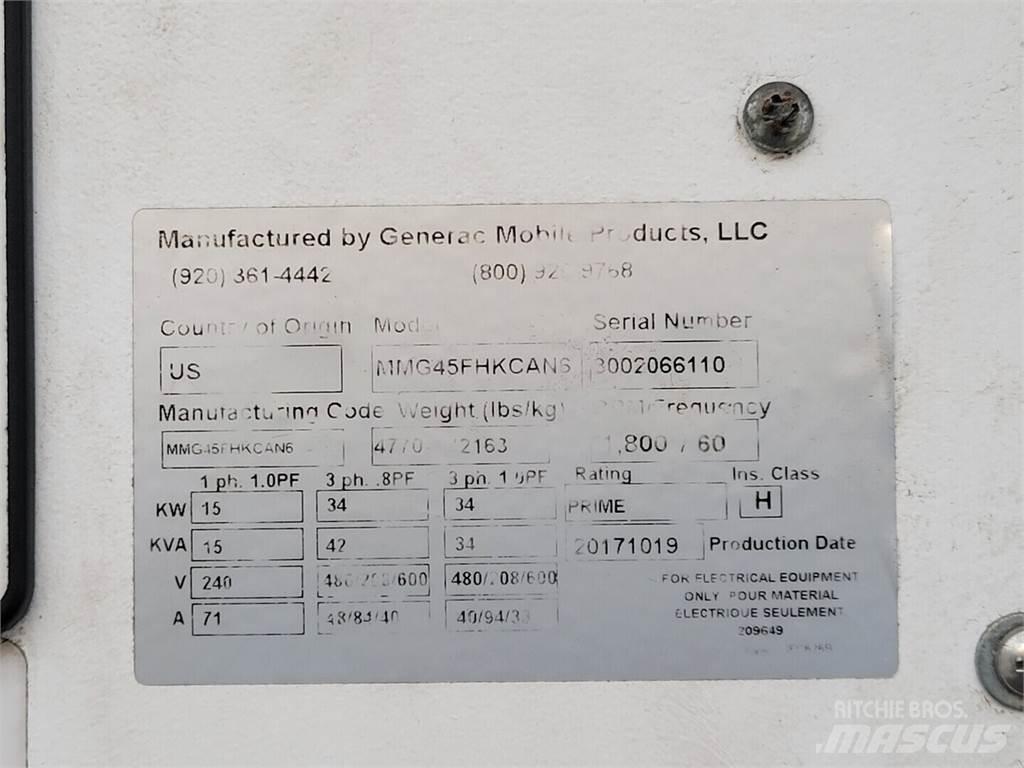Generac MMG45FHKCAN6 Generadores diesel