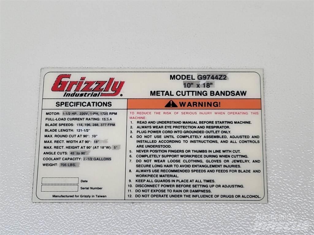 Grizzly G9744Z2 Construcción - Otros