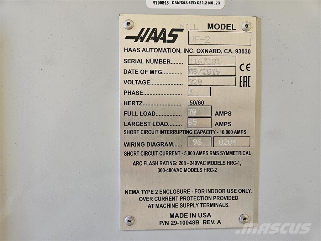 Haas VF-2 Construcción - Otros