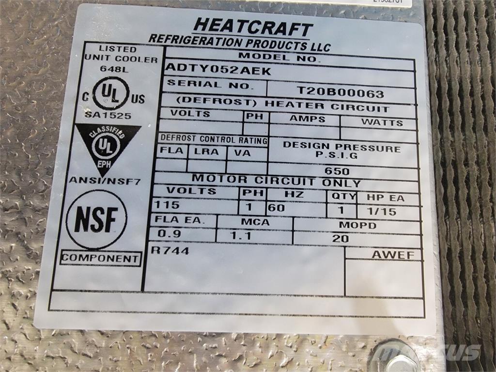  HEATCRAFT ADTY052AEK Equipos de fundido