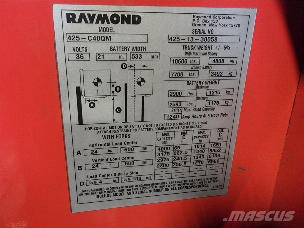Raymond 425-C40QM Construcción - Otros