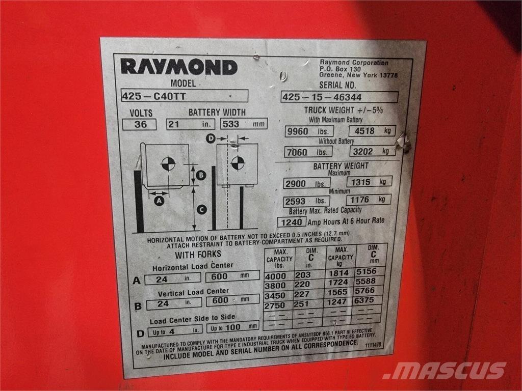 Raymond 425-C40TT Construcción - Otros