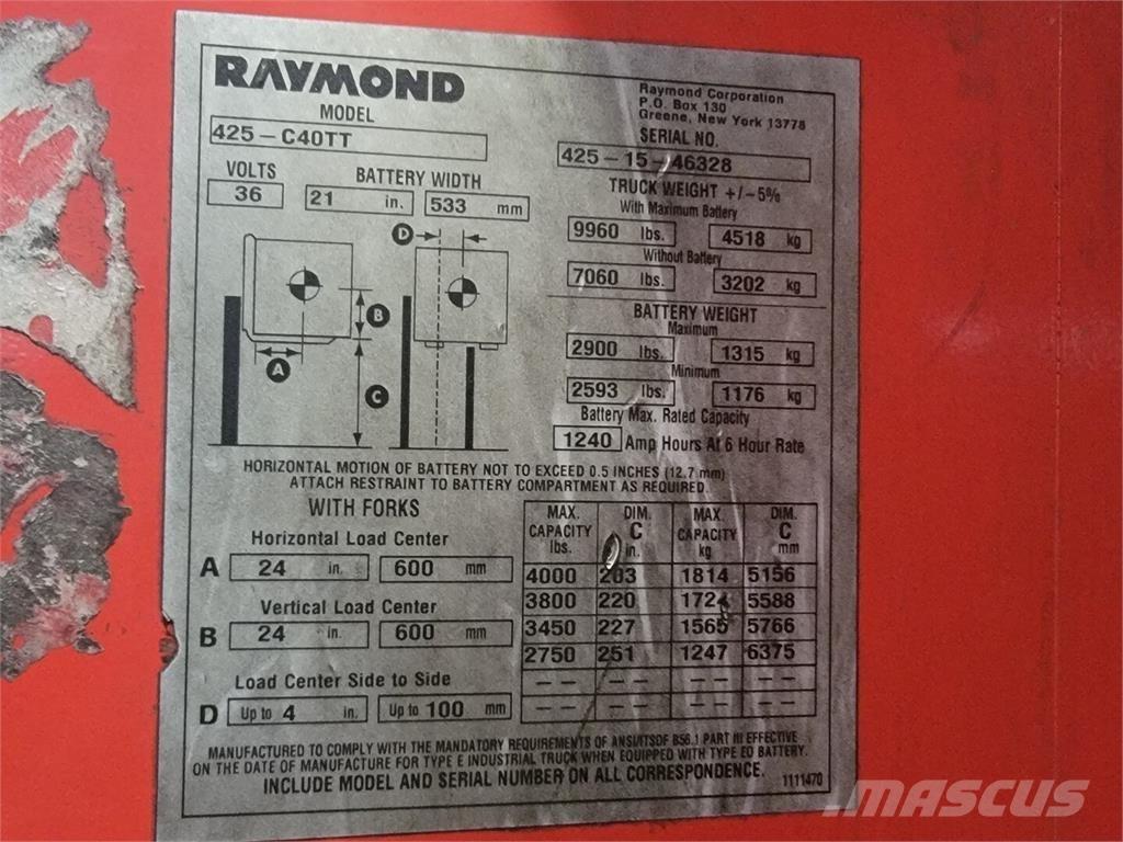 Raymond 425-C40TT Construcción - Otros