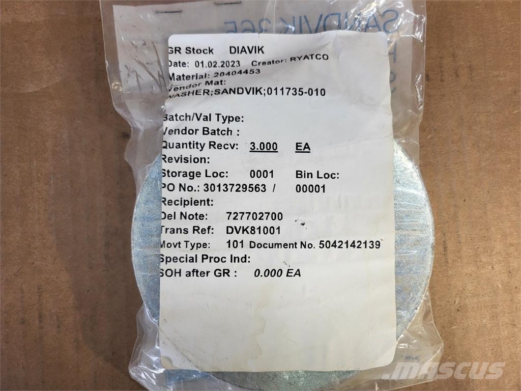 Sandvik 011735-010 Construcción - Otros