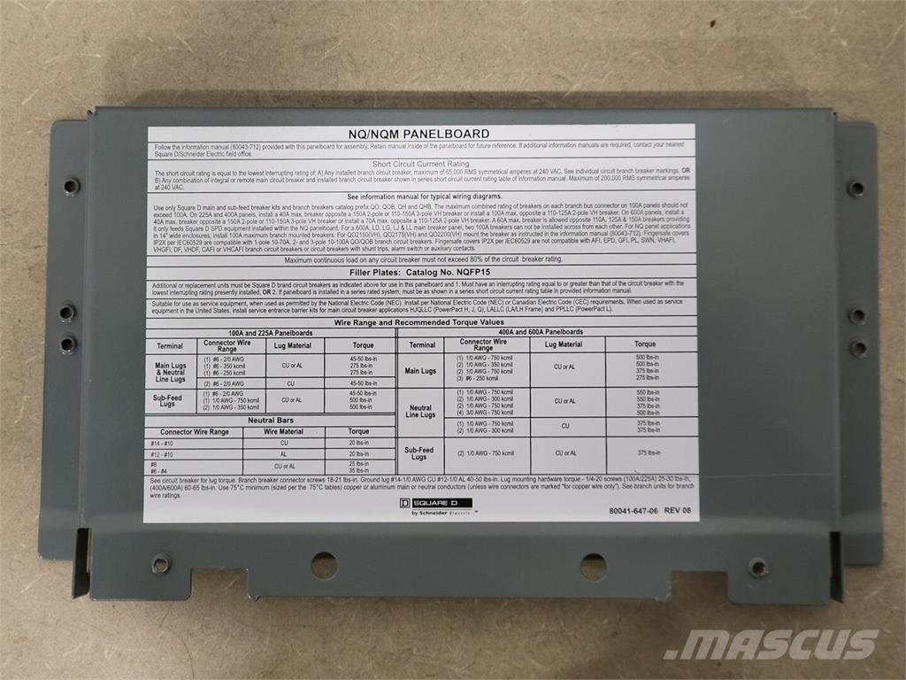  SQUARE D NQ6RDE Construcción - Otros