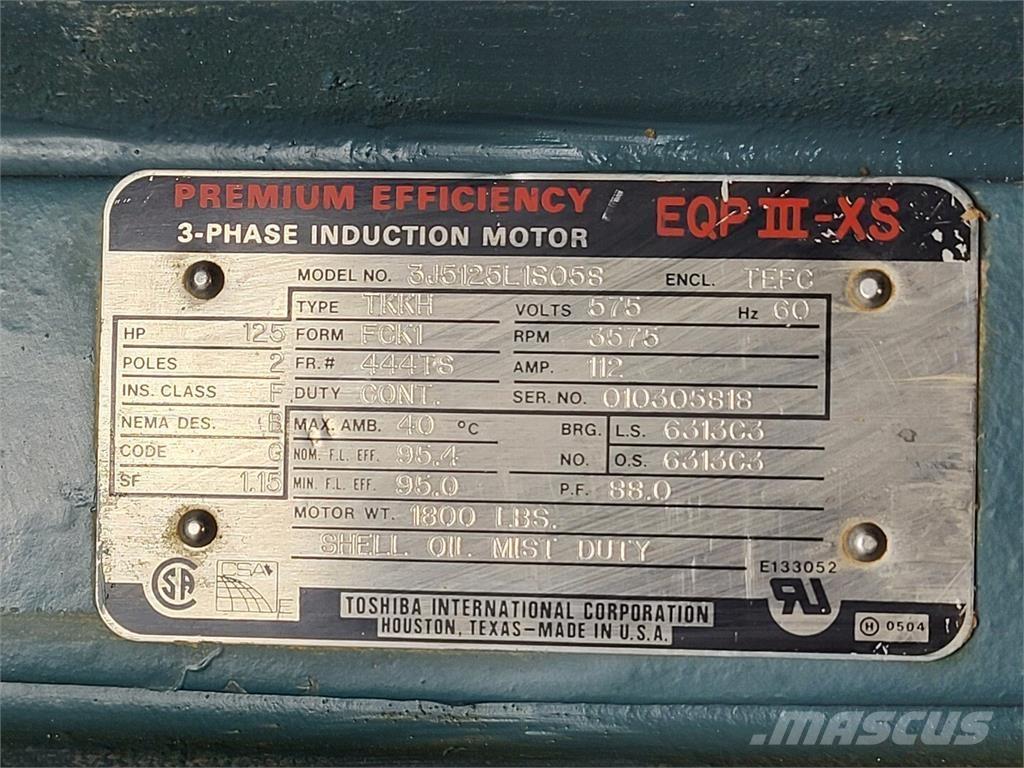  TOSHIBA 3J5125L1S058 Motores industriales