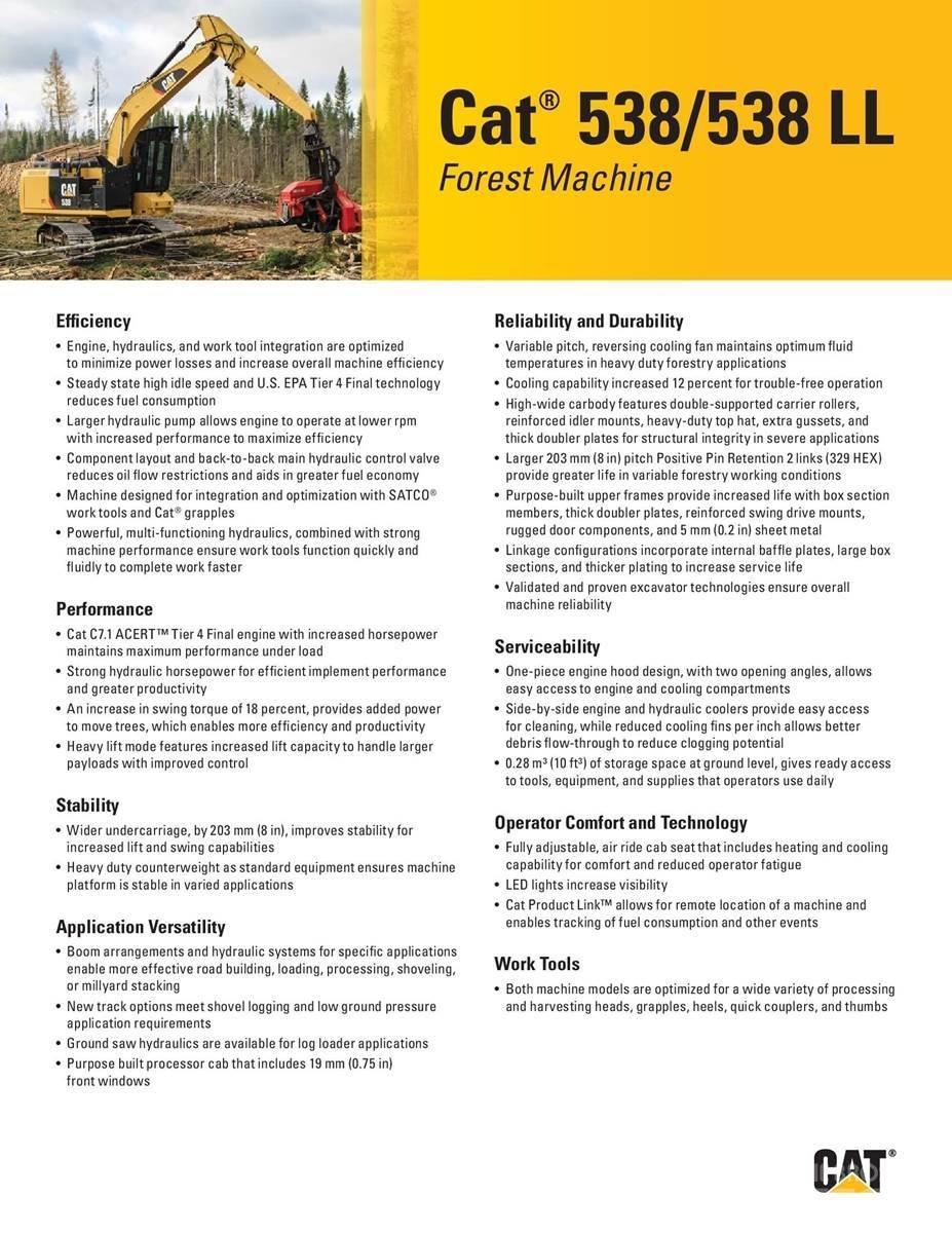 CAT 538 LL Cargadora forestal
