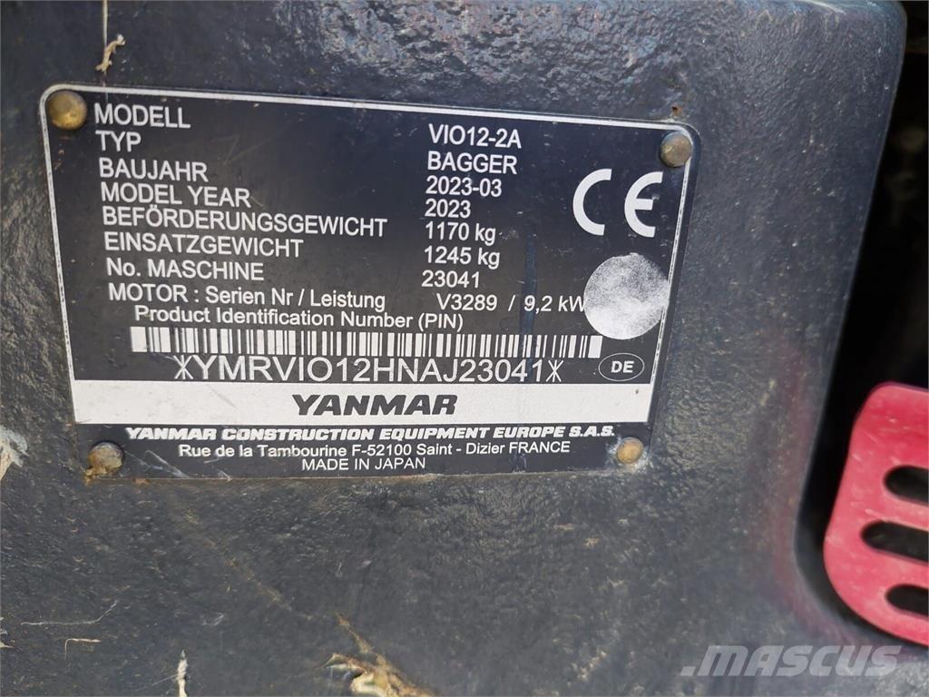 Yanmar Vio 12 Excavadoras de cadenas