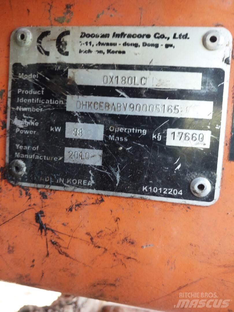 Doosan Dx180 Excavadoras de cadenas