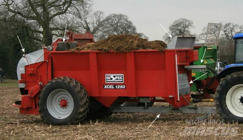 Hi-Spec Xcel 1250 Remolques esparcidores de estiércol