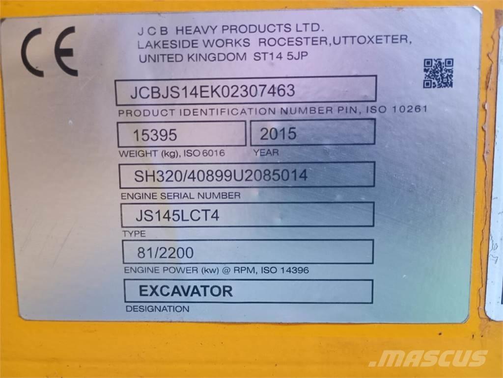 JCB JS 145 Excavadoras de cadenas