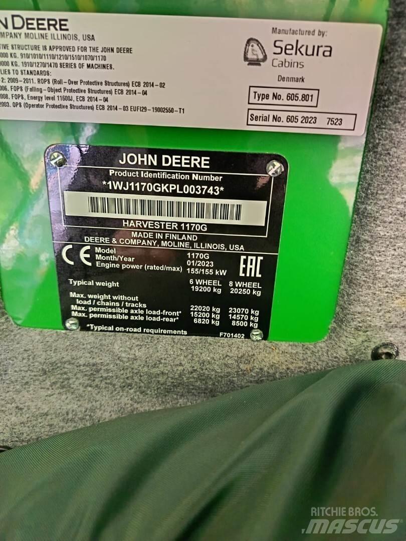 John Deere 1170G Cosechadoras