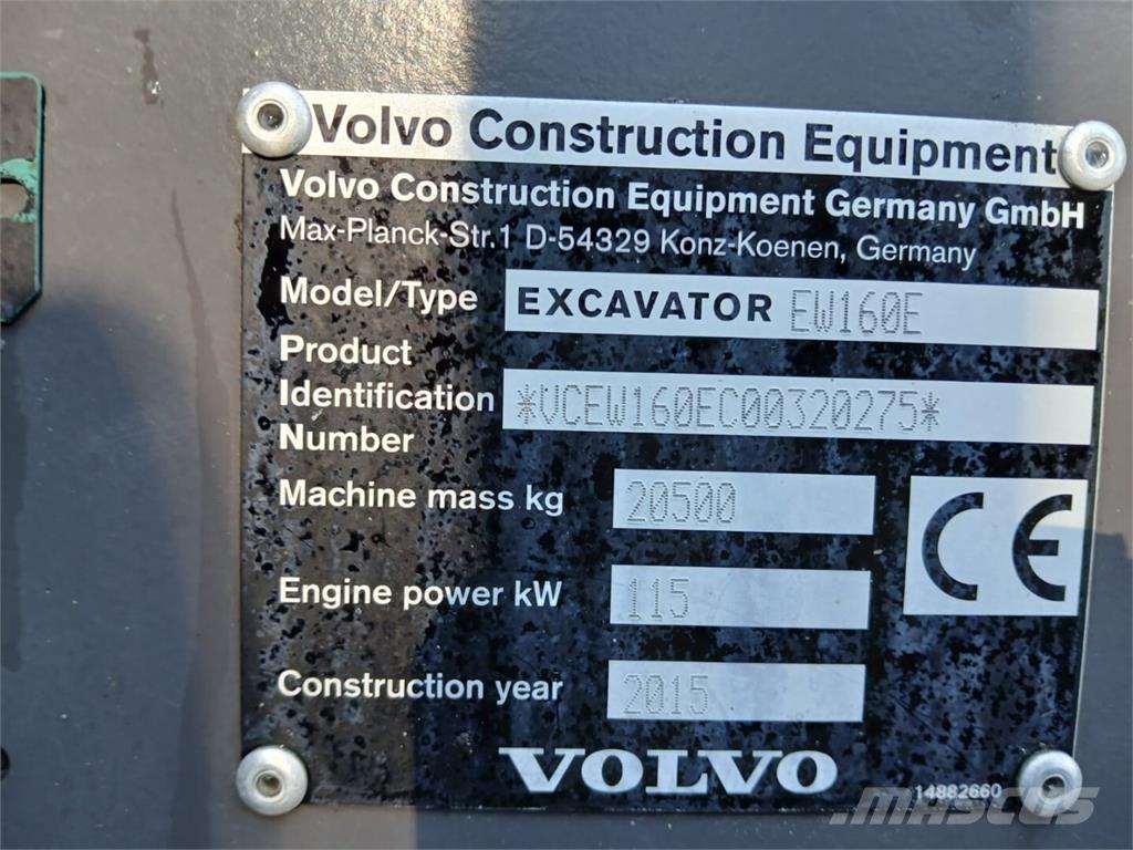 Volvo EW 160 E Excavadoras de ruedas