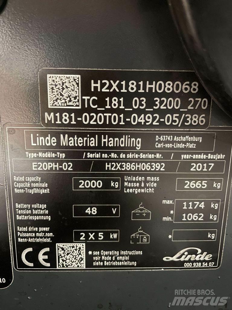 Linde E20PH-02-386 Carretillas de horquilla eléctrica