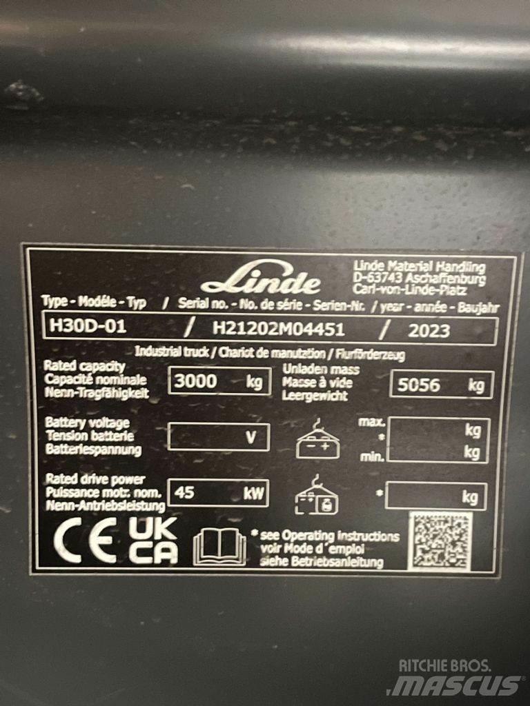 Linde H30D-01-1202 Carretillas diesel
