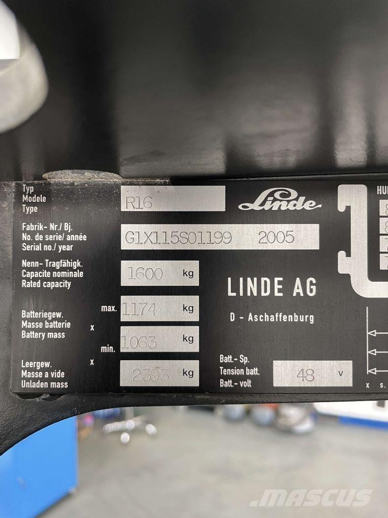 Linde R16-115 Carretillas retráctiles
