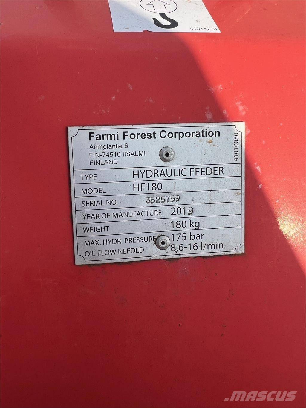 Farmi CH182 FLISHUGG Procesadoras y cortadoras de leña