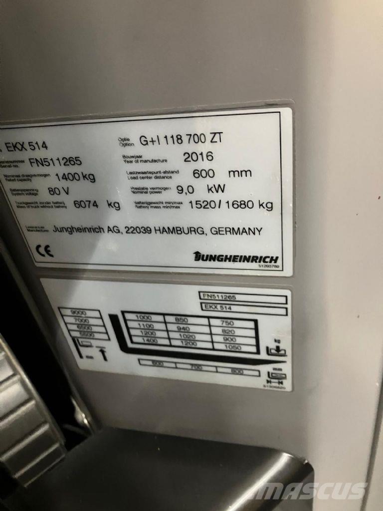 Jungheinrich EKX 514 Recogepedidos de gran altura