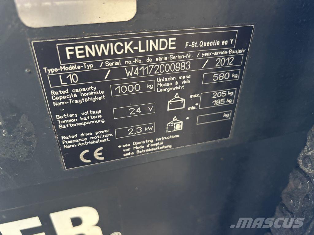 Linde L10 Apiladores eléctricos