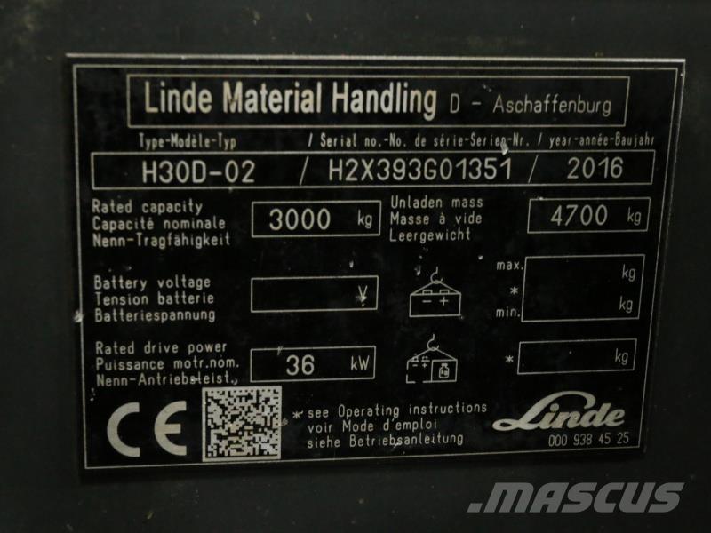 Linde H30D-02 393 DONOR Carretillas diesel