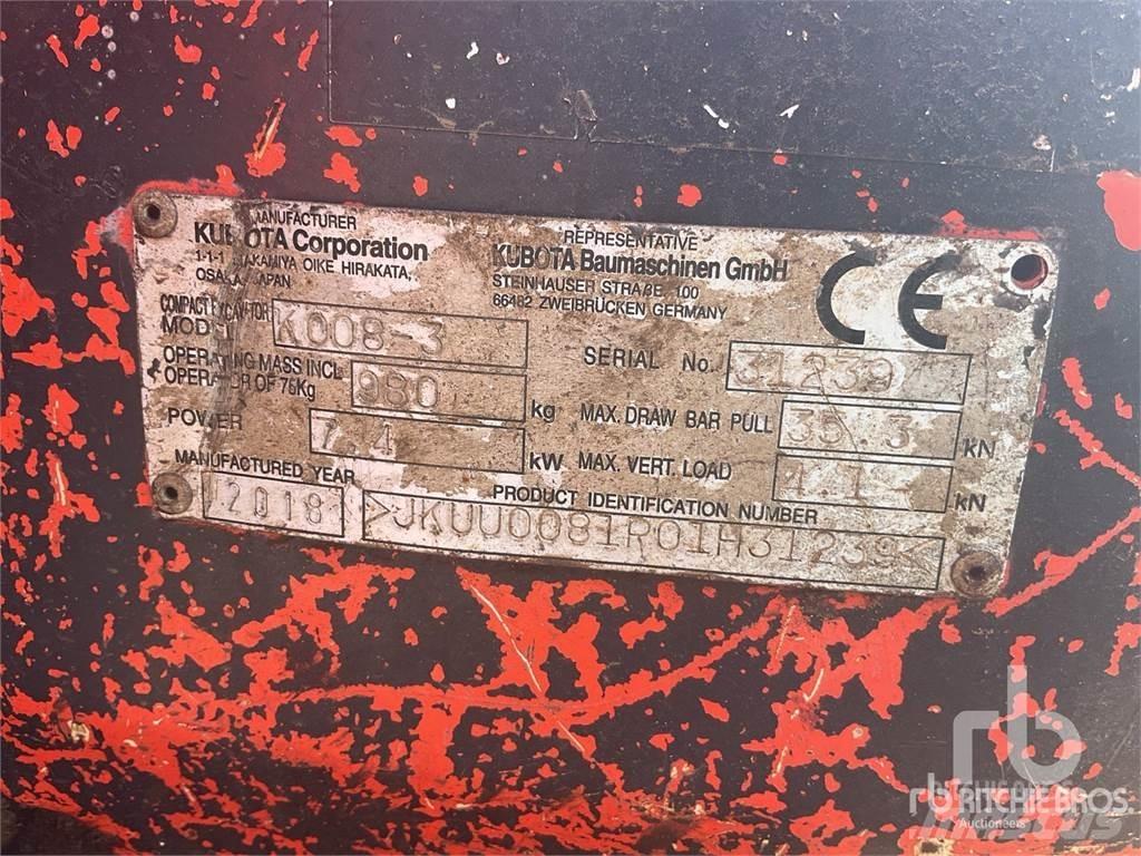 Kubota K008-3 Mini excavadoras < 7t
