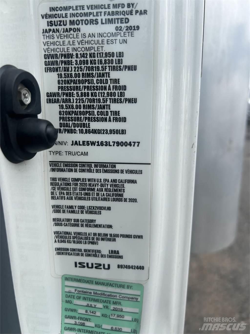 Isuzu NQR Camiones caja cerrada
