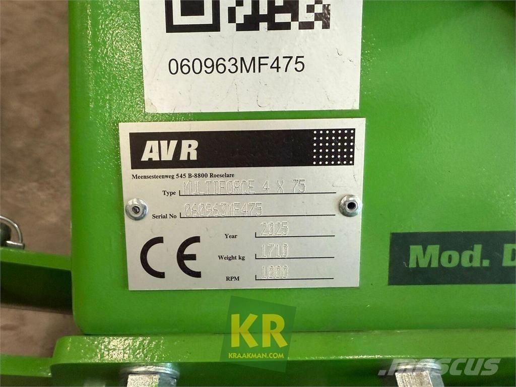 AVR MultiForce Cultivadores para cultivos en hilera
