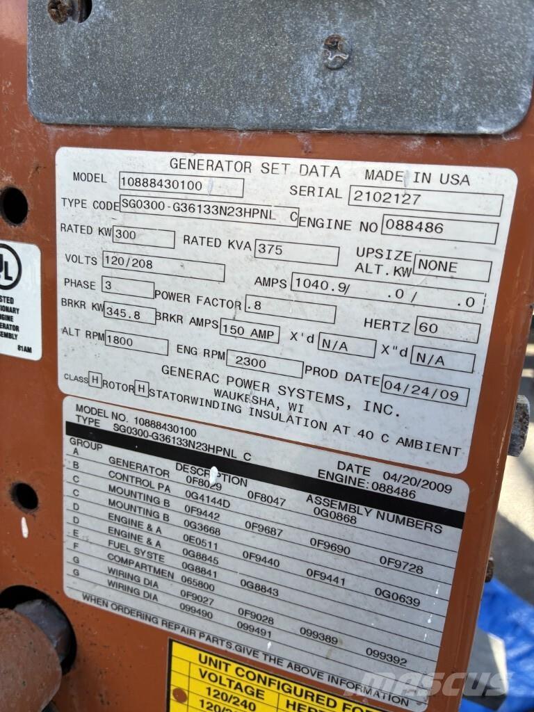 Generac SG300 Generadores de gas