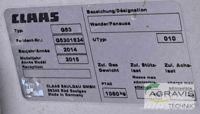 CLAAS VOLTO 800 Rastrillos y henificadores