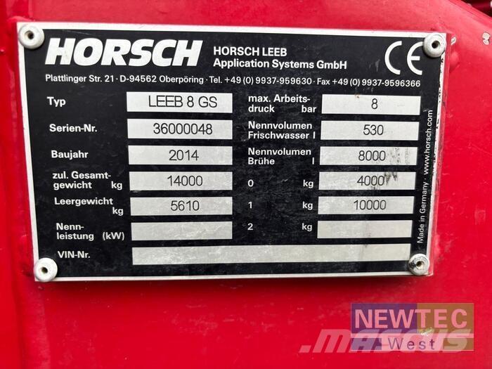  LEEB 8 GS Pulverizadores arrastrados