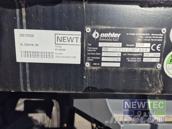Oehler OL ZDK/HW 180 Remolques volquete