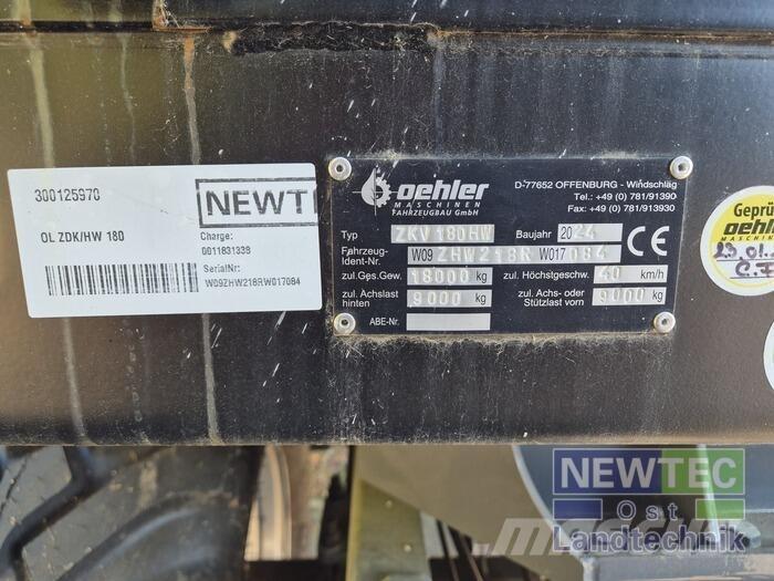 Oehler OL ZDK/HW 180 Remolques volquete