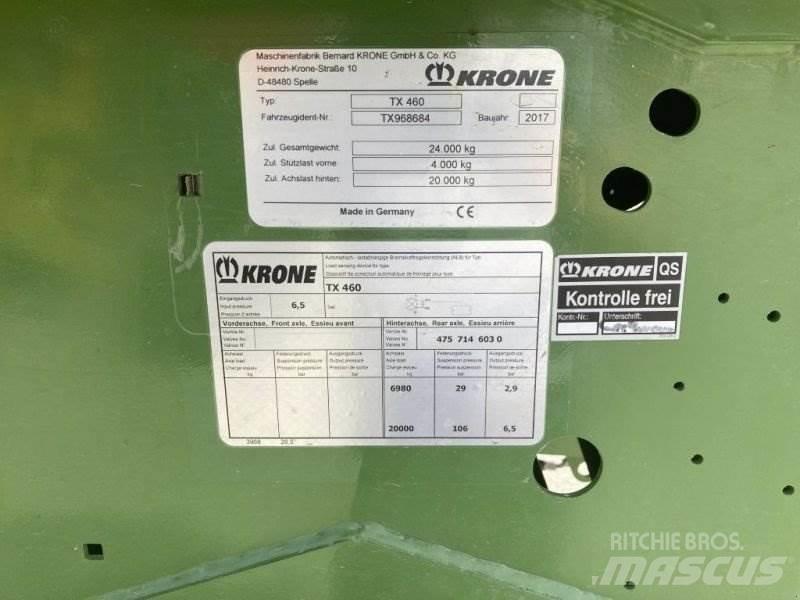 Krone TX 460 Remolques volquete para virutas de madera