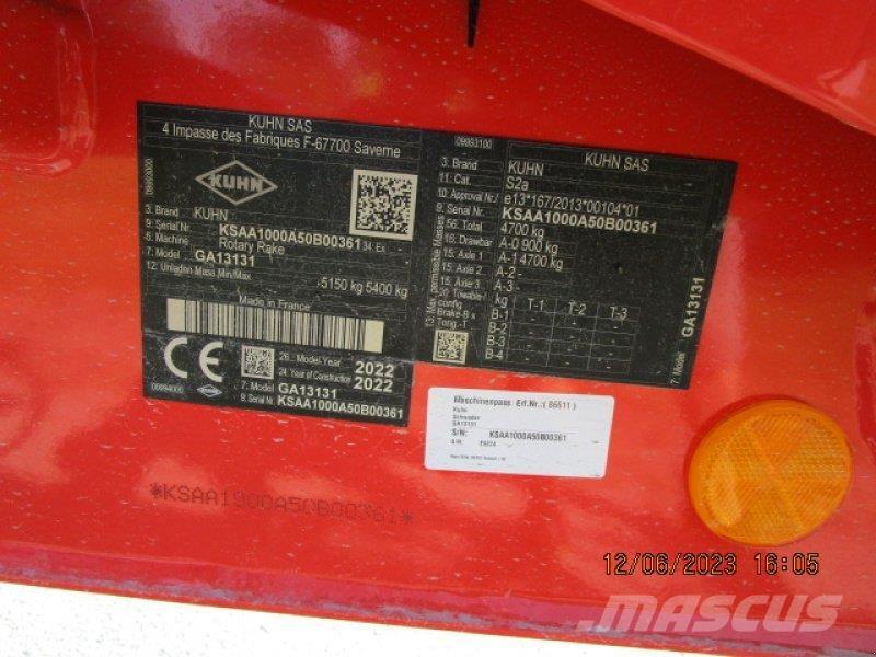 Kuhn GA 13131 Segadoras hileradoras