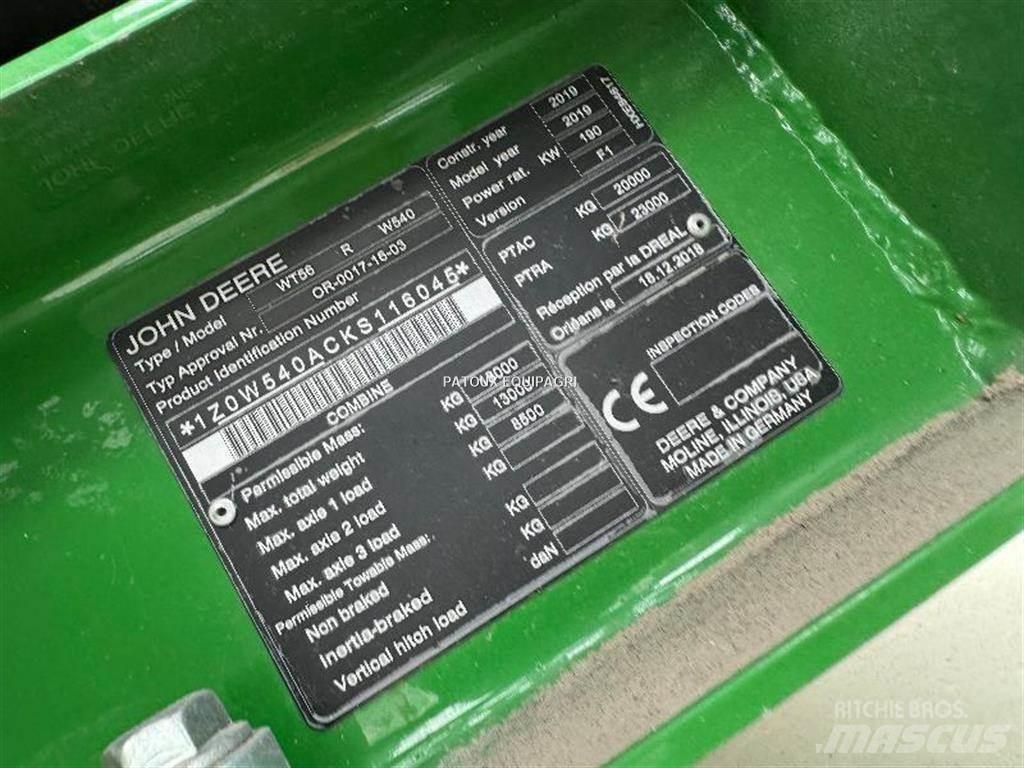 John Deere W540 Cosechadoras combinadas