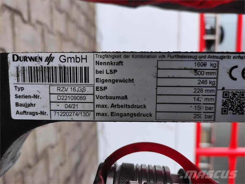 Durwen RZV 16 GS Almacenaje - Otros