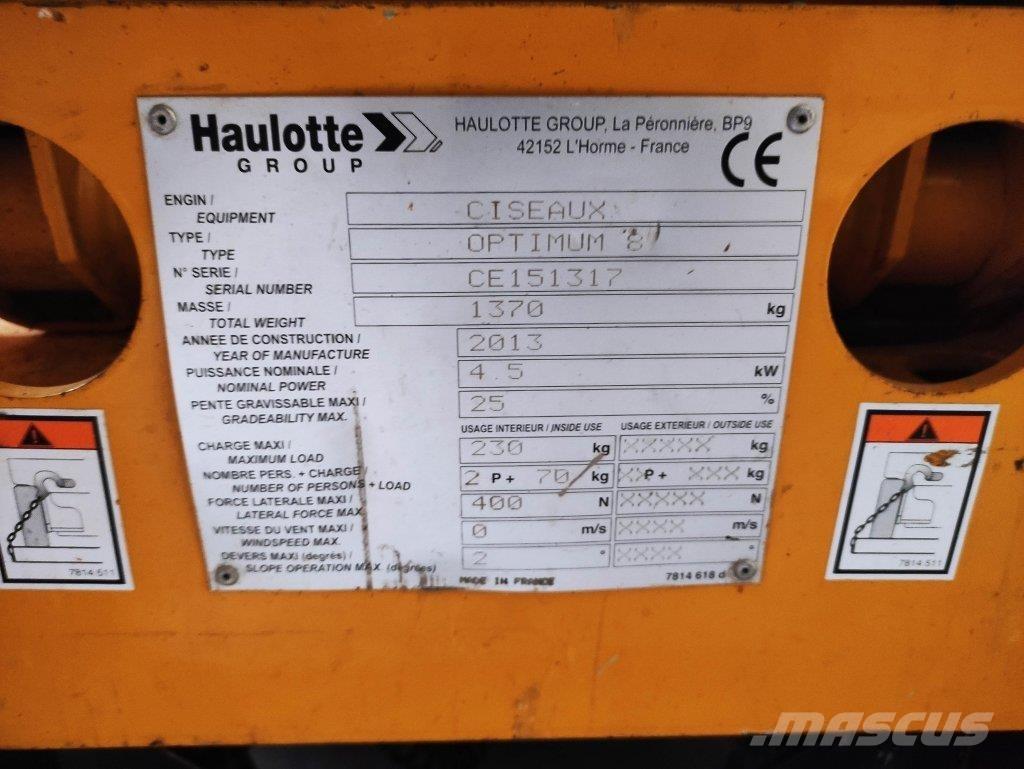 Haulotte OPTIMUM8 Plataformas tijera