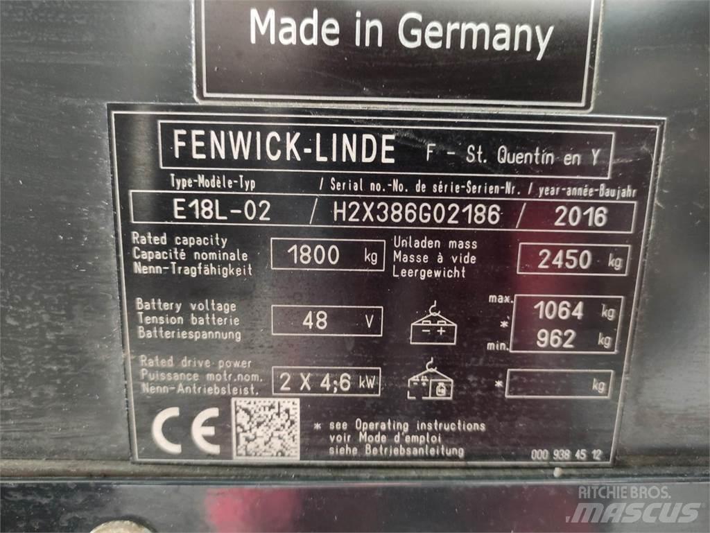 Linde E18L-02-386 Carretillas de horquilla eléctrica