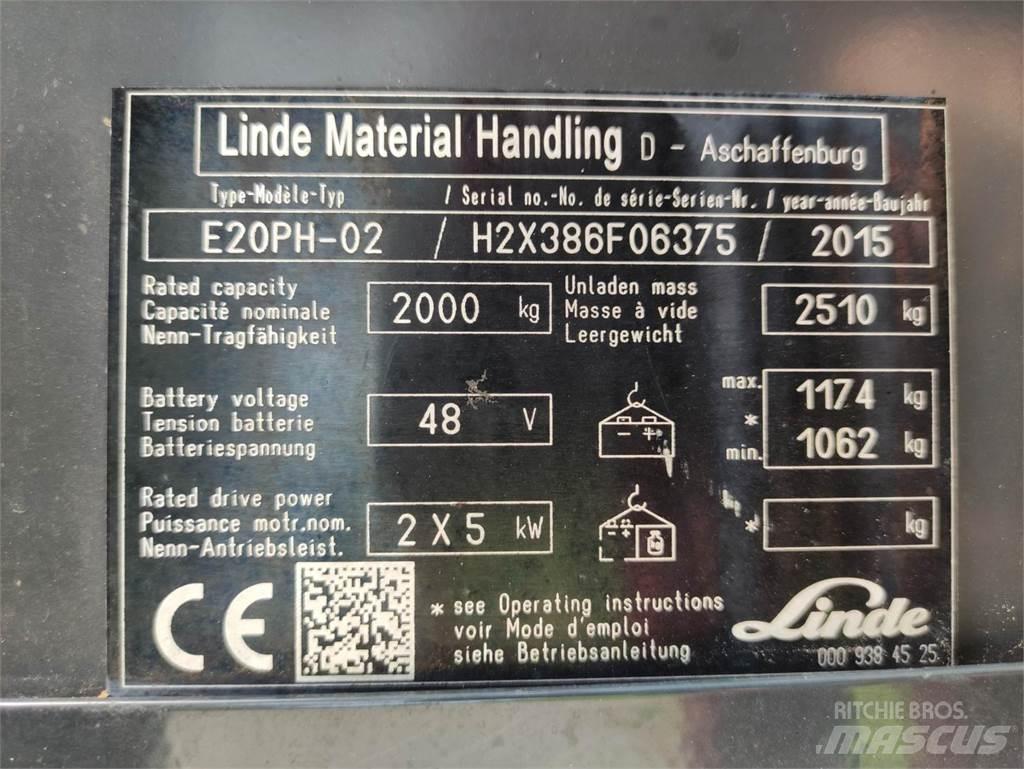 Linde E20-PH-02 Carretillas de horquilla eléctrica