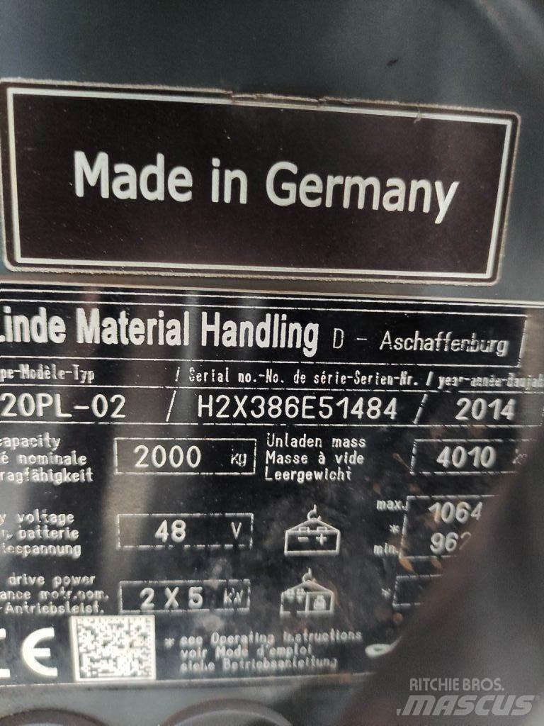 Linde E20PL-02-386 EVO Carretillas de horquilla eléctrica