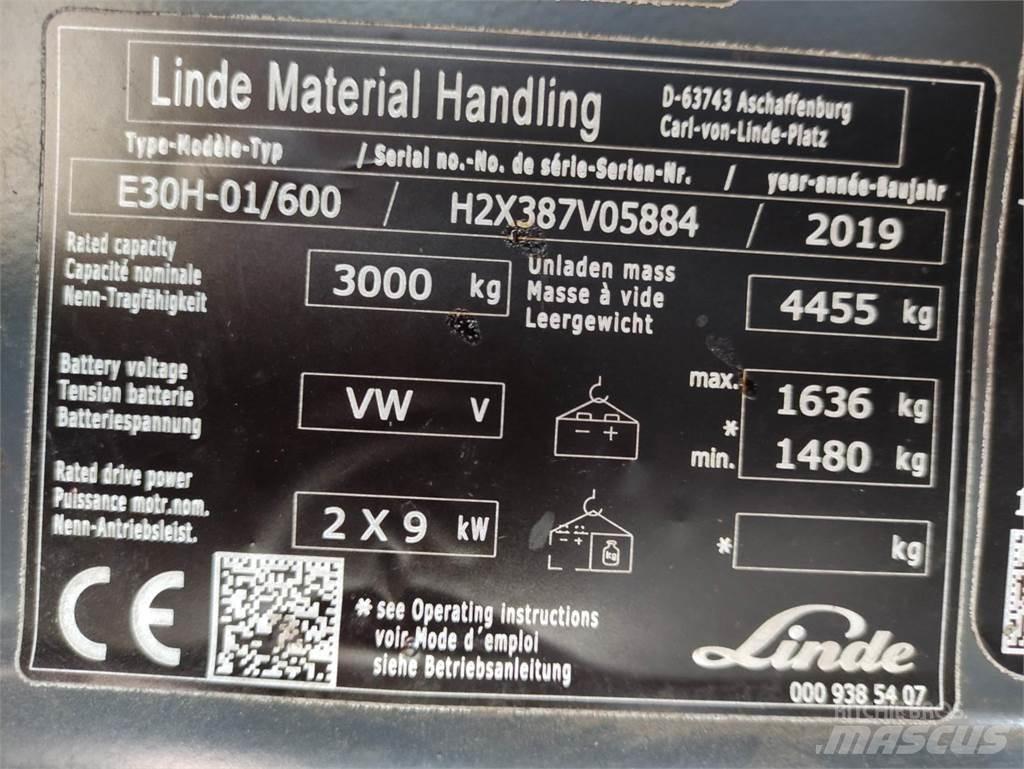 Linde E30H-01/600-387 Carretillas de horquilla eléctrica