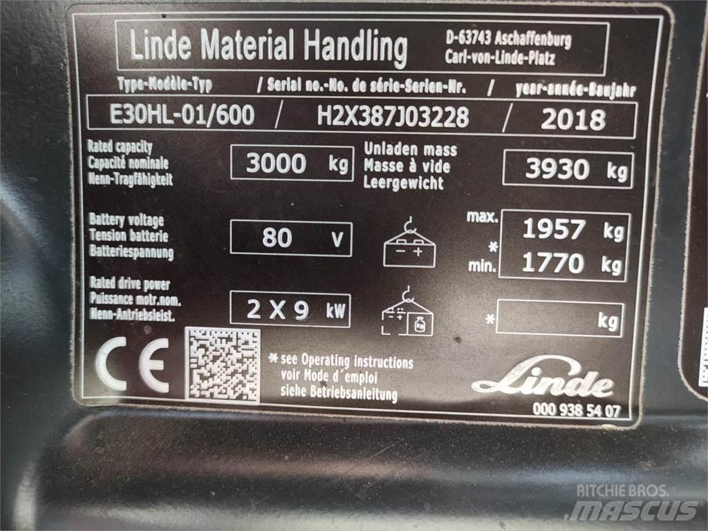 Linde E30HL-01/600-387 Carretillas de horquilla eléctrica