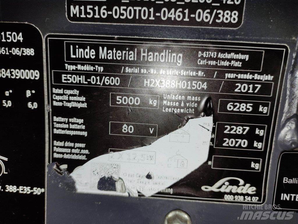 Linde E50HL-01/600-388 Carretillas de horquilla eléctrica