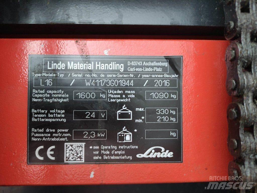 Linde L16i-1173 Apiladores eléctricos